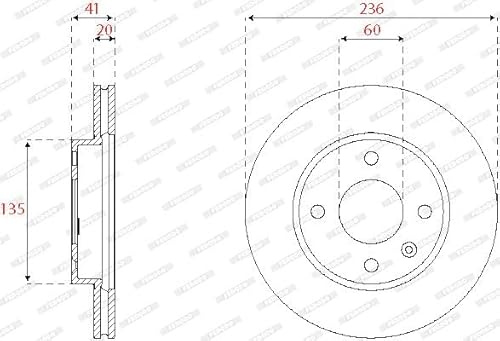 2x FERODO Disco de freno DDF2688C para Karl (C16) para Viva (C16) Cover