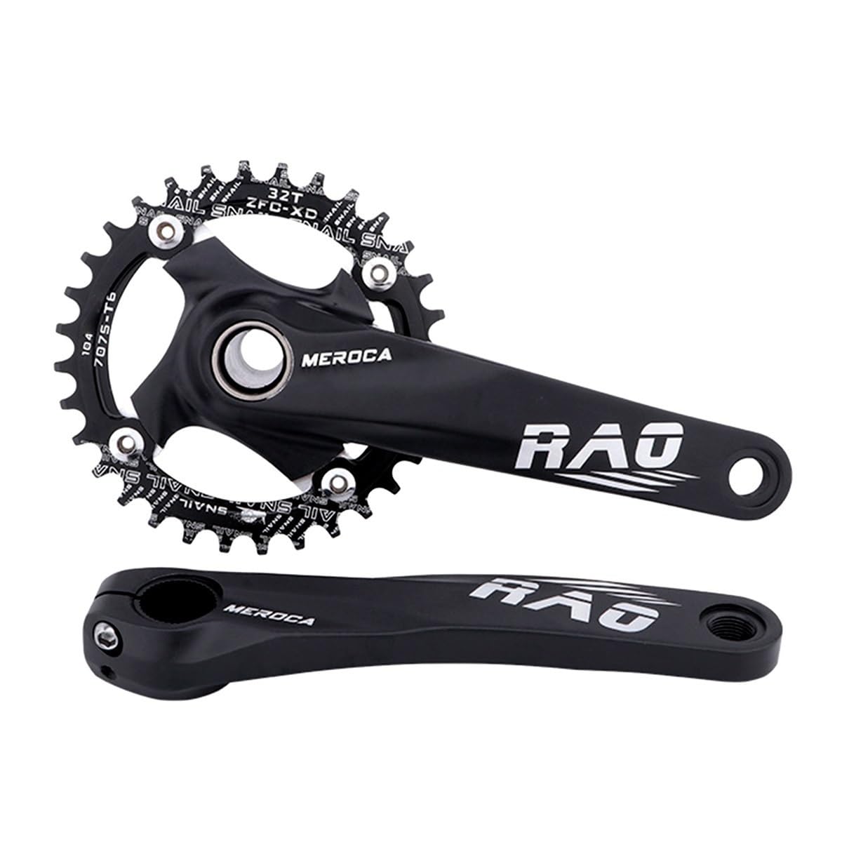 Juego De Bielas De Bicicleta MTB 104/64 170mm Juego De Brazo De Manivela Integrado Hueco 32/34/36/38T Plato Único Ancho Estrecho 8-12