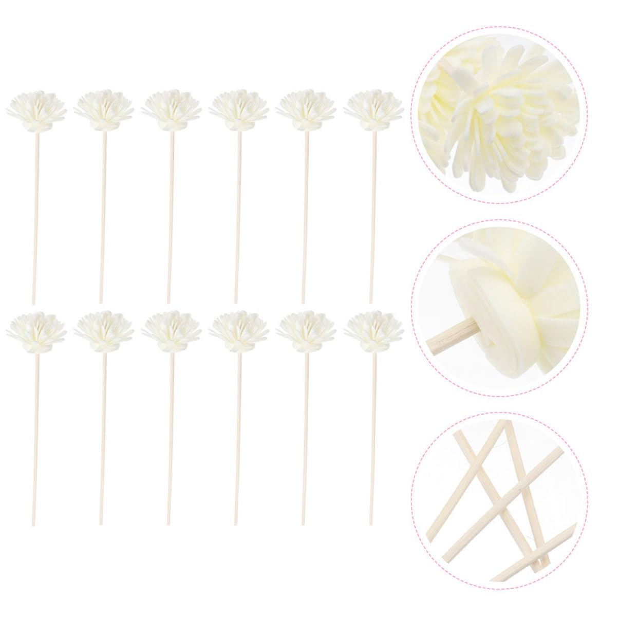 STOBAZA Essential Oil Diffuser Sticks 10pcs Diffuser Sticks Dried Flowers for Aromatherapy