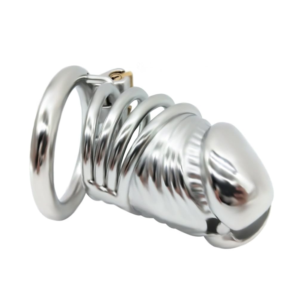 40mm/1.57inch,Cage de chasteté en Acier Inoxydable pour Homme, Dispositif de chasteté, Anneau pénien, Jouet Sexuel, verrou pénien, Anneau pénien, Ceinture de chasteté