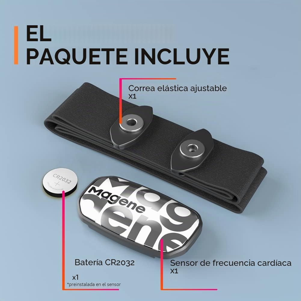Magene H603 Monitor de frecuencia cardíaca Correa para el Pecho IP67 Impermeable Bluetooth 4.2 Ant+