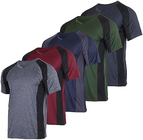 Real Essentials 5 Pack: Men’s V-Neck Dry-Fit