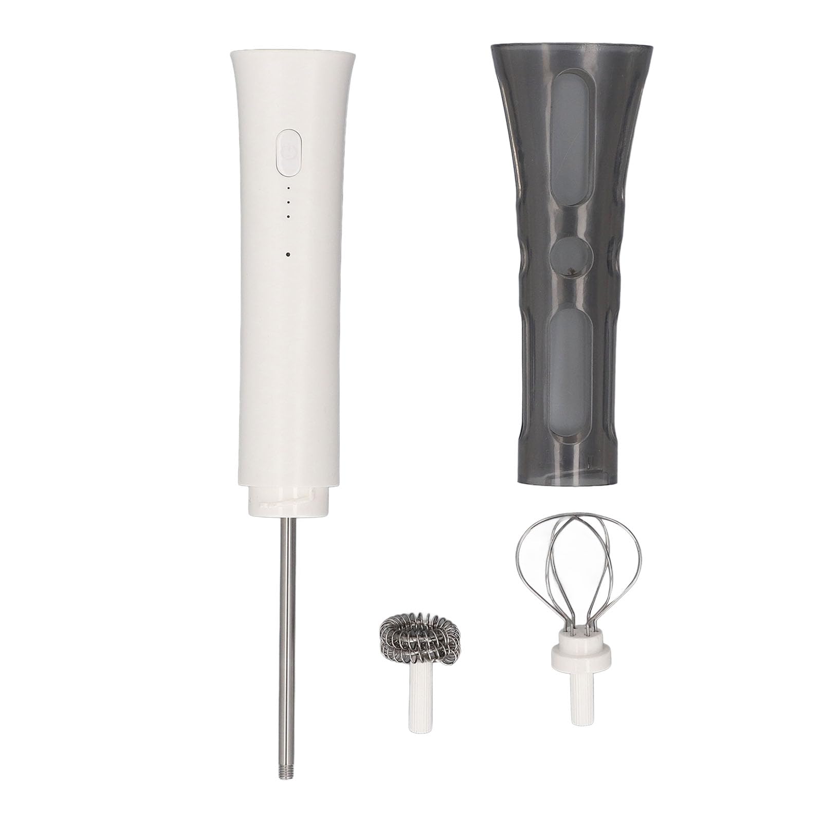 FROTHER Mélangeur à boisson portable 2 en 1, pratique pour nettoyer et stocker le mousseur à lait, avec 2 accessoires de fouet, machine à mousse électrique pour café, matcha, latte