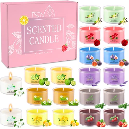 20 Pack Scented Candles, 1.6oz Mini Jar Holiday...