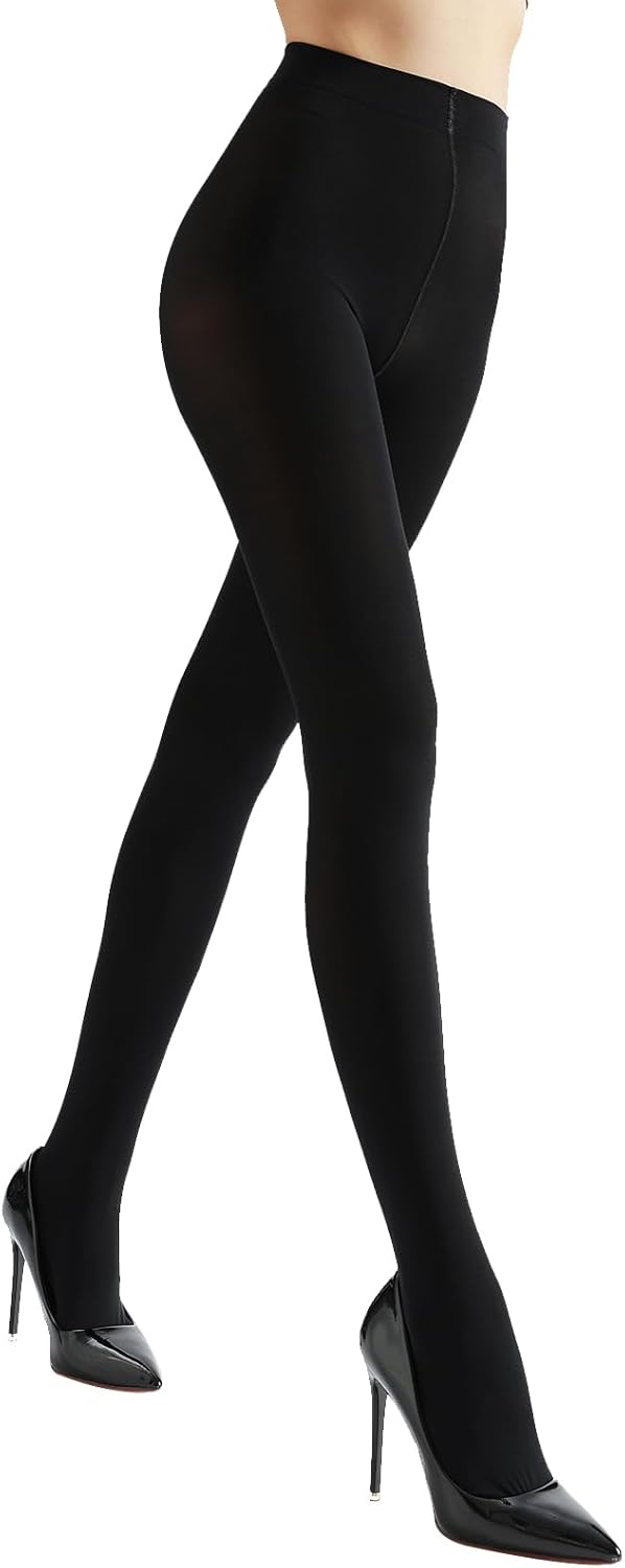 Women's 80D Opaque Tights Solid Colored Tights High Waist Microfiber Footed Pantyhose for Women - Image 5