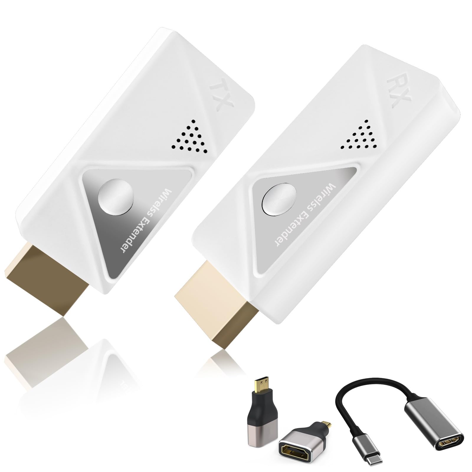 DOBVDLA Wireless HDMI Transmitter and Receiver, 1080P Output 2.4G/5G Plug&Play Wireless HDMI Extender Kit Portable for Streaming Video and Audio to Monitor from Laptop/PC/TV Box/Projector