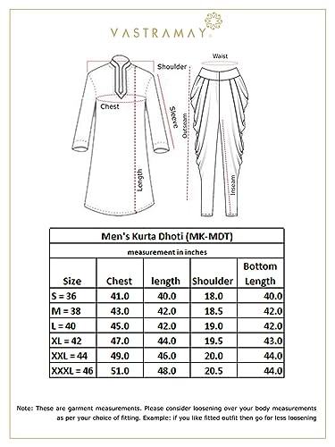 Image of VASTRAMAY Men's Silk Blend Kurta and Dhoti Set