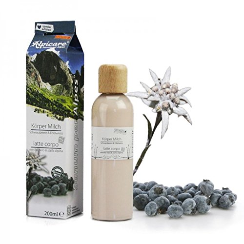 Cuerpo Leche bio Negro Bayas & Acero Blanco alpicare® 200 ml.  Vitalis