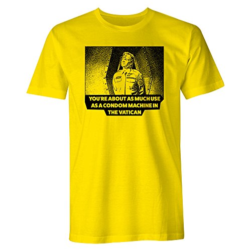 T-Shirt Jaune XXL Homme avec Slogan Original et Manches Courtes
