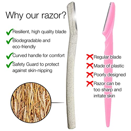 IZthetics Dermaplaning Blades for Face – Face Razors for Women and Men – Facial Hair Remover Ideal for Peach Fuzz, Eyebrow Shaper – Easy to Use and Safe (12) - 2