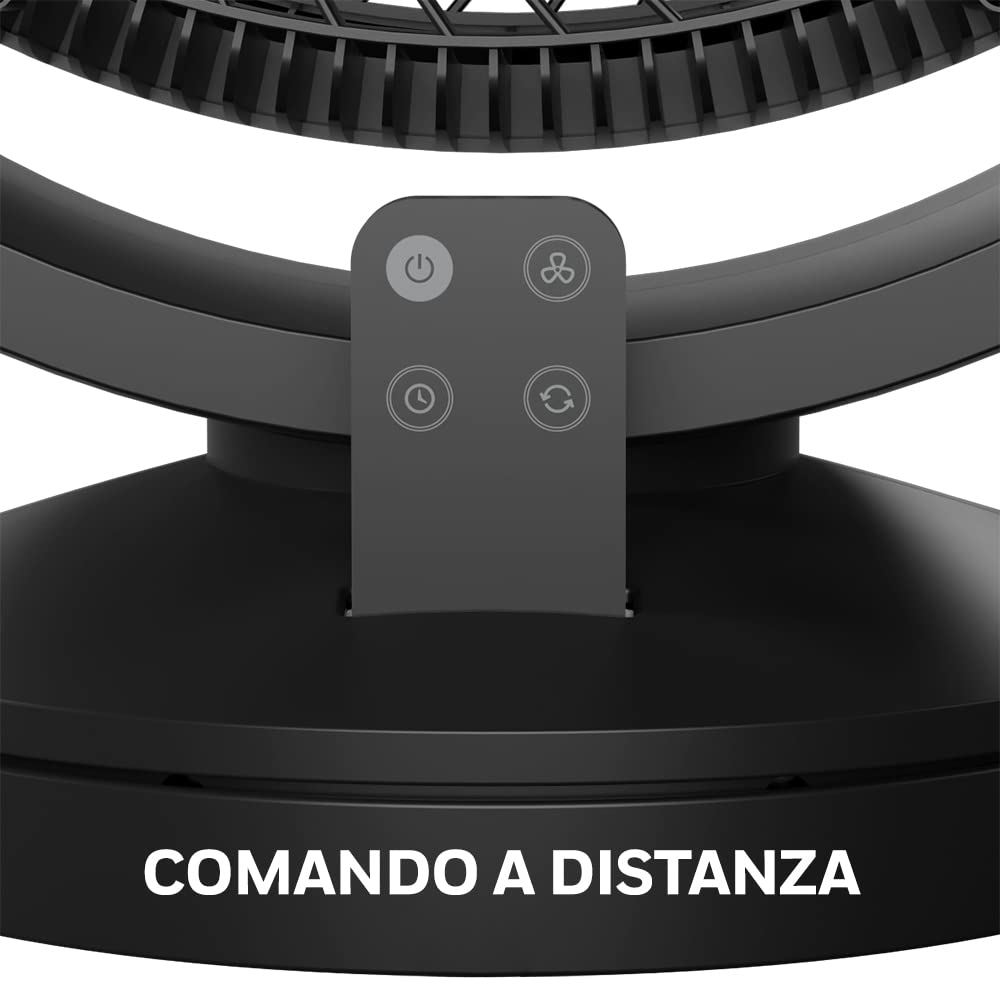 Ventilatore digitale oscillante Honeywell Turbo Force (personale per uso domestico o in ufficio; comando a distanza; comandi LED elettronici; 3 livelli di velocità; rotazione di 90°) HF715BE