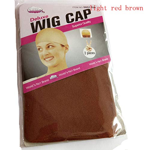 Binf Wig Cap Nylon Wig Caps 4 Pieces Dark Brown Nude Stocking Skin Wig Caps For Women Wig Net Caps Stretchy Nylon #TOP2