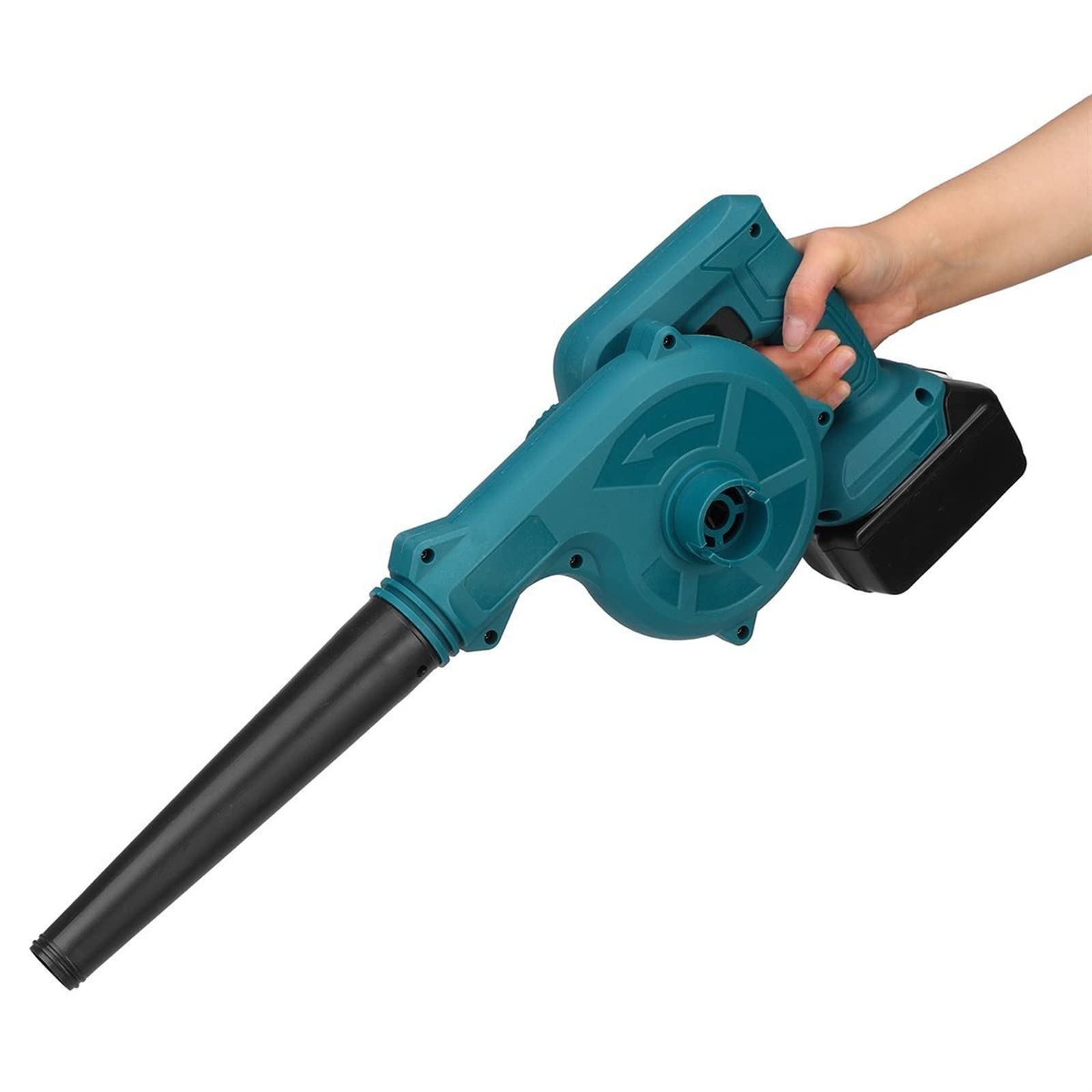 Soplador inalámbrico for jardín, soplador de aire de 2000W for limpieza al vacío, for soplar polvo, colector de ordenador, herramienta eléctrica manual(Blue 1B)