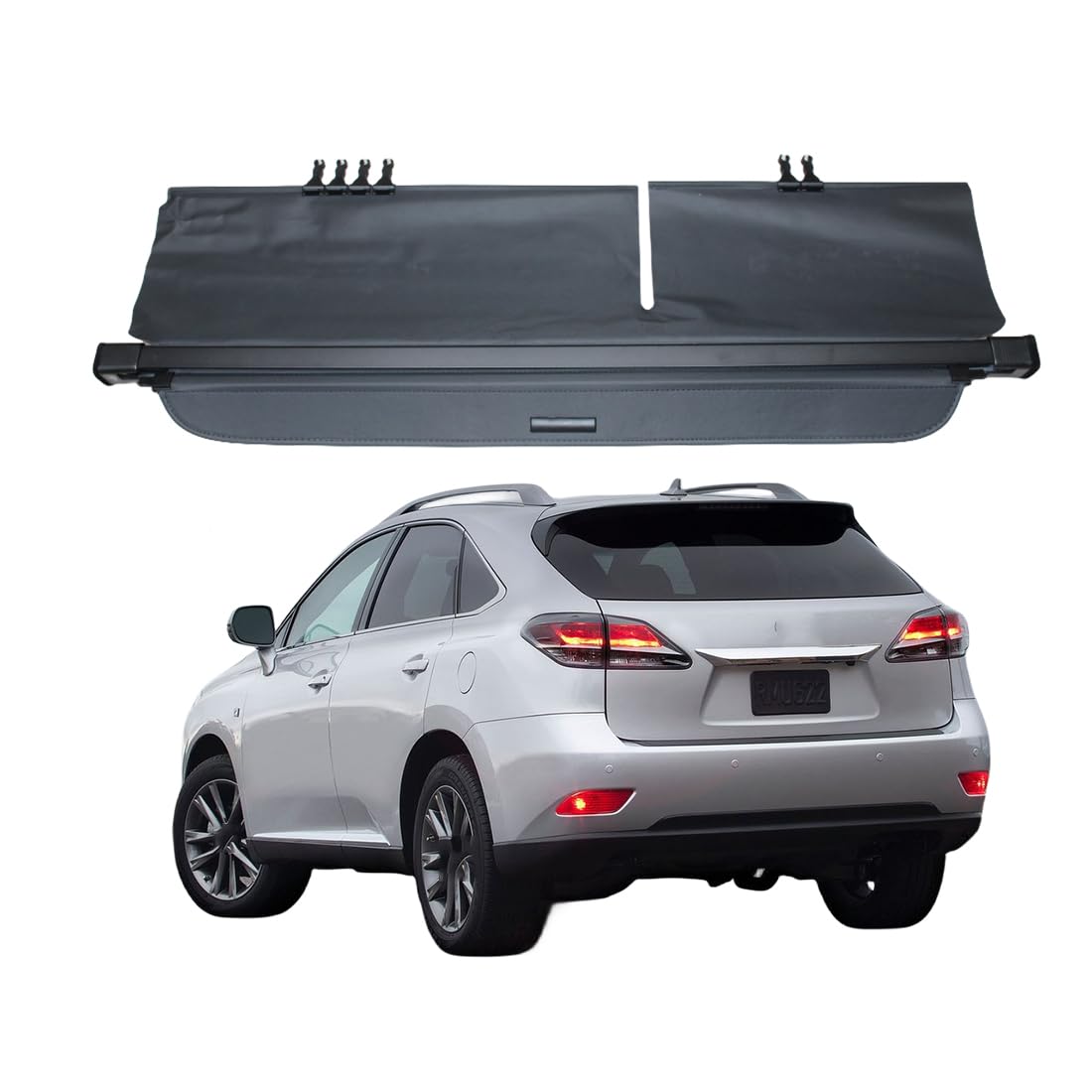 Tablette de Coffre Arrière pour Lexus RX Rx270 Rx350 Rx450H 2003-2009 2010-2015 2016-2021 2022+, SUV Rétractable Cache-bagages Pare-soleil Colis de Coffre Store Enrouleur, Toile en Alliage D'aluminium