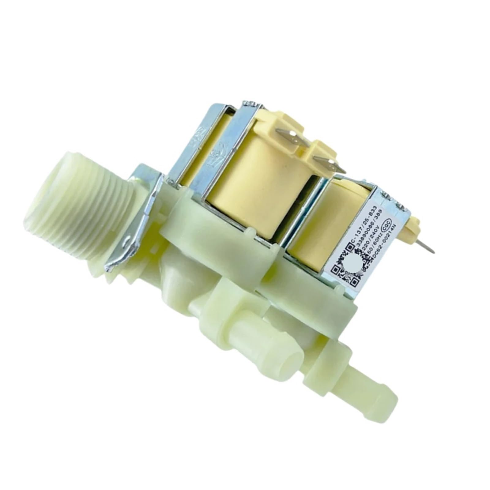 Elettrovalvola Di Ingresso Acqua Elettrica, DC62-00214N | Valvola di aspirazione automatica dell'acqua for lavatrice, sostituzione del controllo della tubazione 220 V 50/60 Hz