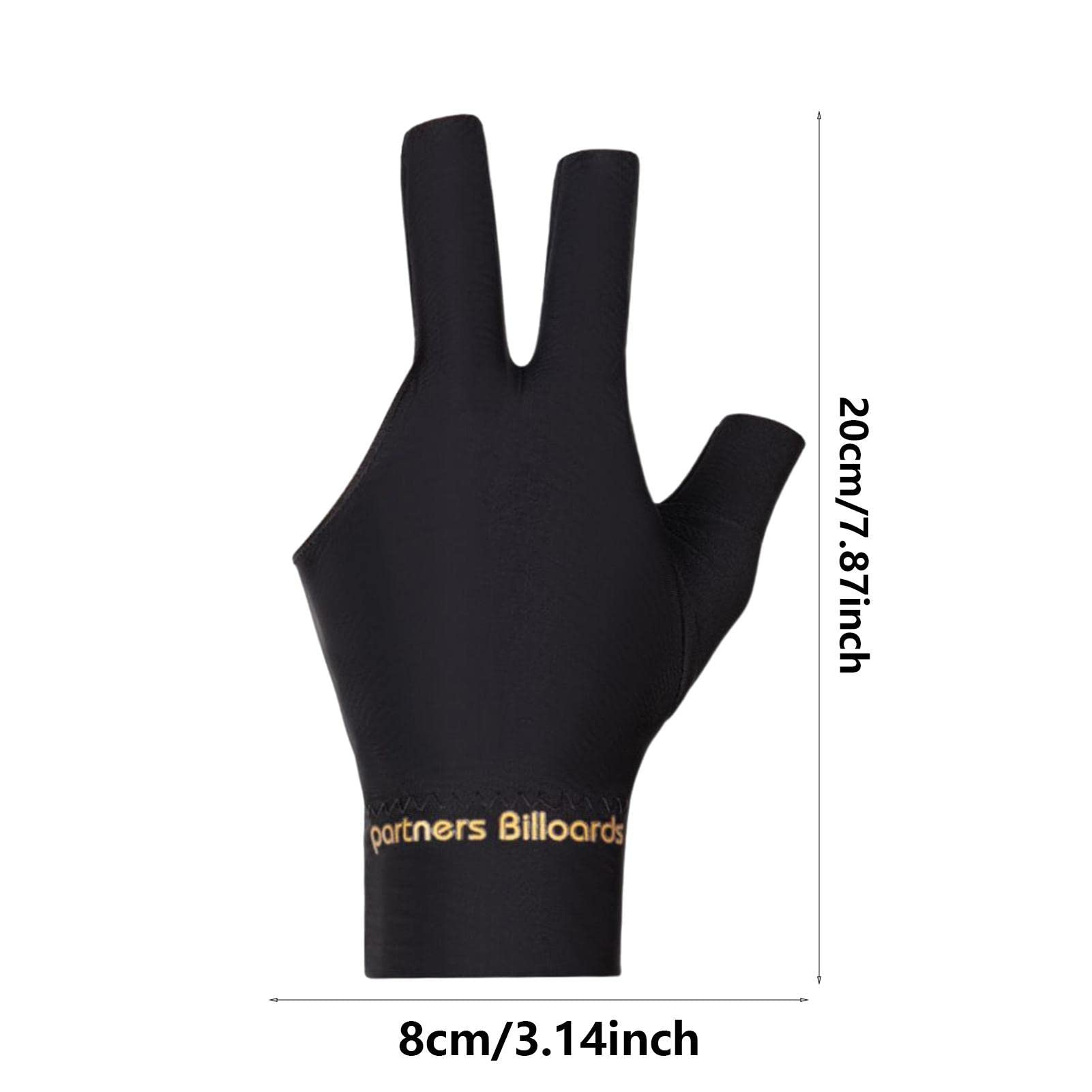 Gant De Piscine à Main Gauche à 3 Doigts, Gant De Billard élastique En Nylon Confortable, Ajusté Pour Le Snooker De Billard