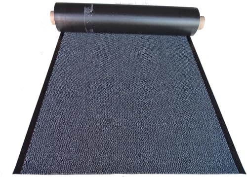 MERTEX Schmutzfangläufer Meterware 60 cm blau-schwarz meliert - ohne Rand an den Schnittkanten (60 x 200 cm, blau) MERTEX Schmutzfangläufer Meterware 60 cm blau-schwarz meliert - ohne Rand an den Schnittkanten (60 x 200 cm, blau)