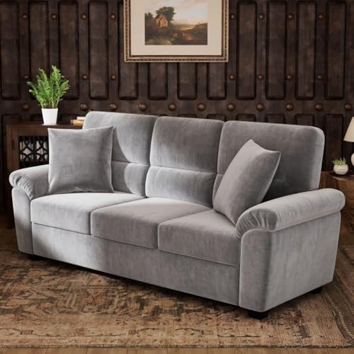 Image of Anderson Sofa Set for Living Room | Sectional Sofas | Premium Leather Sofa for Home Office | Leather Sofa Set | Leatherette Sofa (Light Grey Fabric, 3+1+1 Seater)