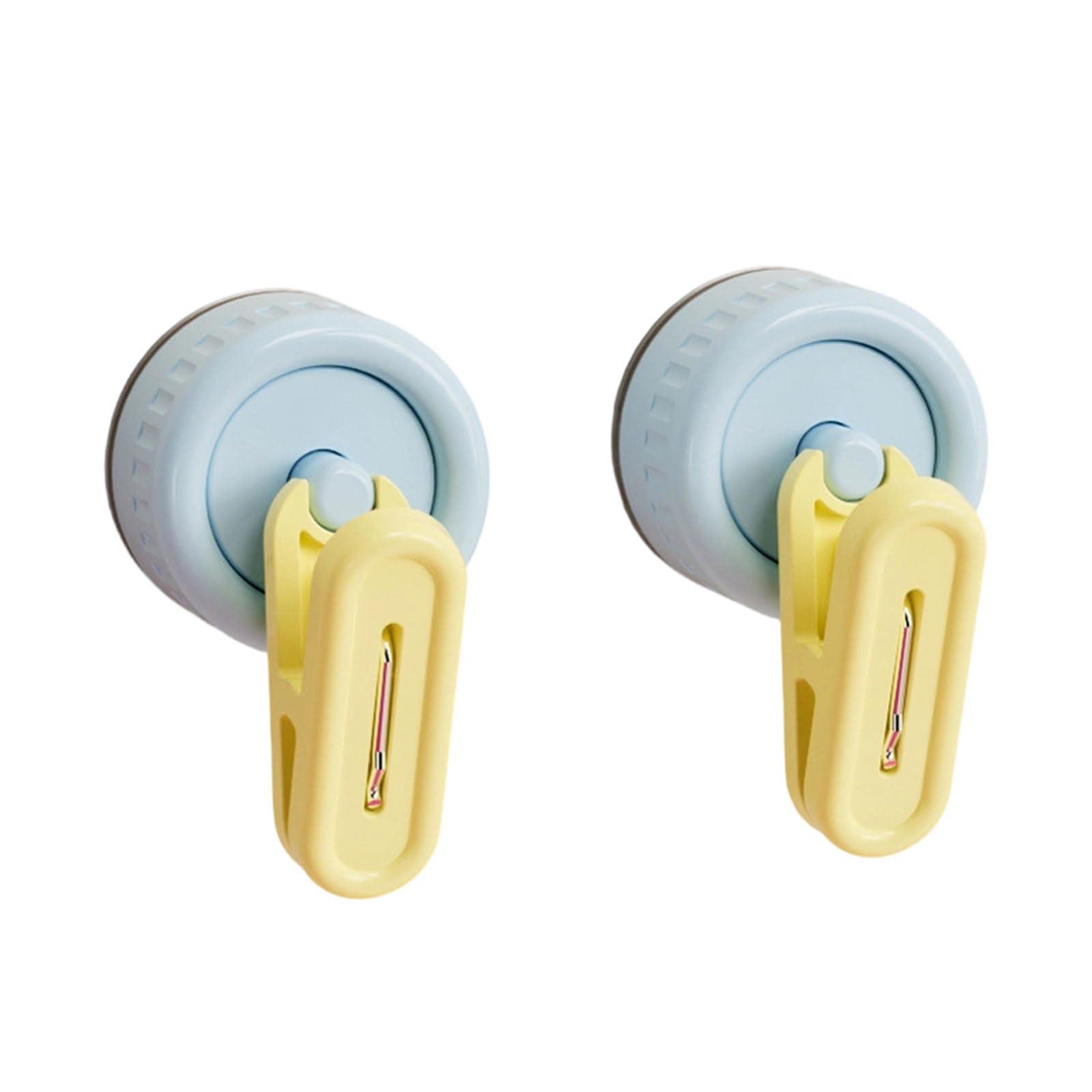 hogtnd 2 Pieces Rotating Suction Cup Hooks for Towels Kitchen Utensils Bathroom Wall Mount Plastic Clip Multifunctional Clip
