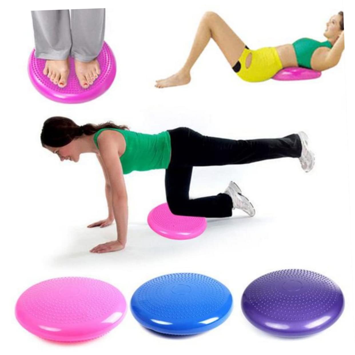 Coussin Gonflable De Stabilité Disque Équilibre Ergonomique Pour Renforcer Le Tronc Et Les