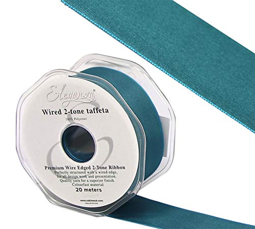 ELEGANZA2-Tone Taffeta Teal, 38mm x 20m
