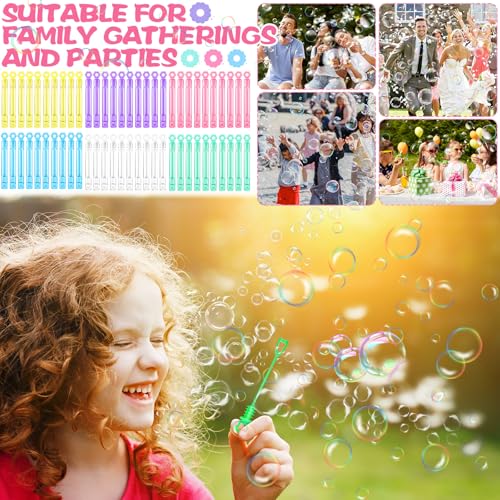 AMCHLEL 60x Mini Seifenblasen Set Bunt - Kinder Geschenke für Geburtstage, Hochzeiten und Partys