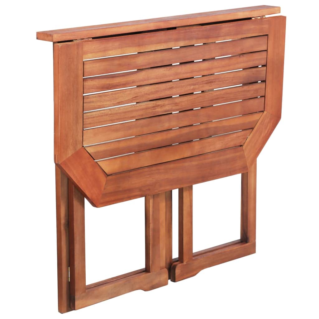 Myheimly Akazie Massiv Balkontisch Klapptisch Gartentisch Terrassentisch Tisch,Braun