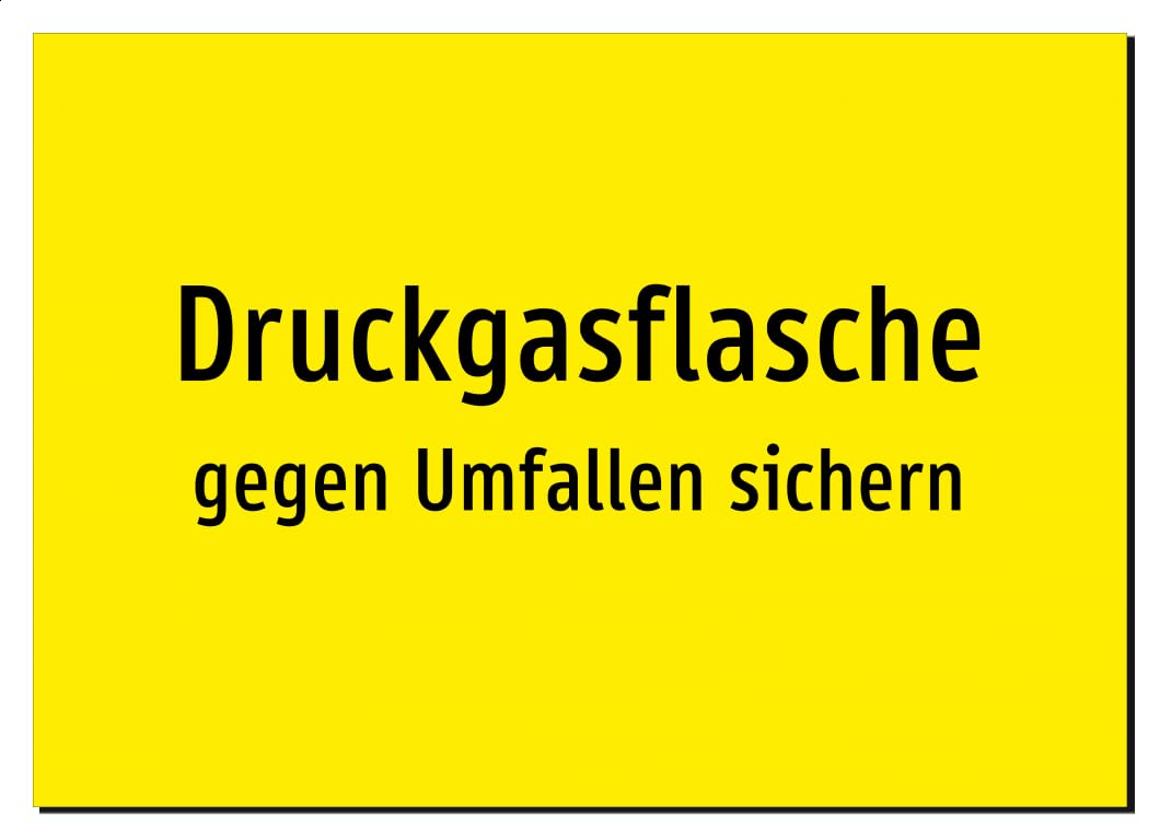 36044-DE-T-08 | Druckgasflasche - gegen Umfallen sichern | Aluminiumschild A3, 420 x 297mm | nur Text, ohne Symbolgrafik