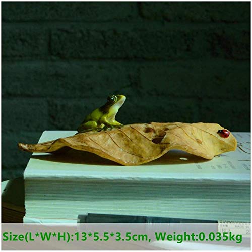 BRTTHYE Figurine Miniature Frog Bird Leaf Statue Fairy Garden Ornament Christmas Tree Decoration For Home Gift
