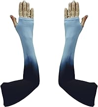 HOPE KART Arm Sleeves for Men Women Kids Boys Girls with Hand Cover UV Sun Protection for Cricket Bike Sports with Thumb Hole (Any Colour)