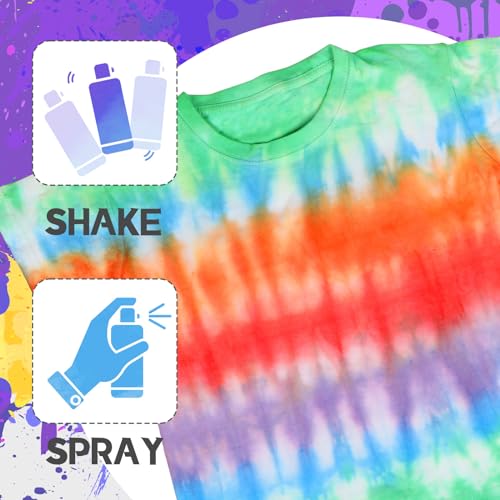 Htvront DEMA-SG-ZR-0018-US Tie Dye Kit - Spray Tie Dye Kit For Kids With 7 Vibrant Colors, Pre-Mixed Tie Dye Spray Kits, Permanent Non-Toxic Fabric Spray Dye,Tyedyedye Party Supplies Tie Dye Shirt thumb #3