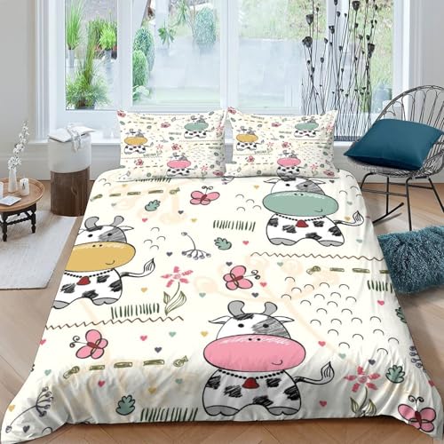 Parure de lit chouette 3D super douce en microfibre résistante haut de gamme 260x220cm