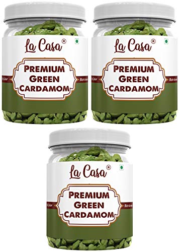Image of La Casa Premium Green Cardamom /Elaichi | Combo Pack of 3 | Natural | Vegan | 300g |