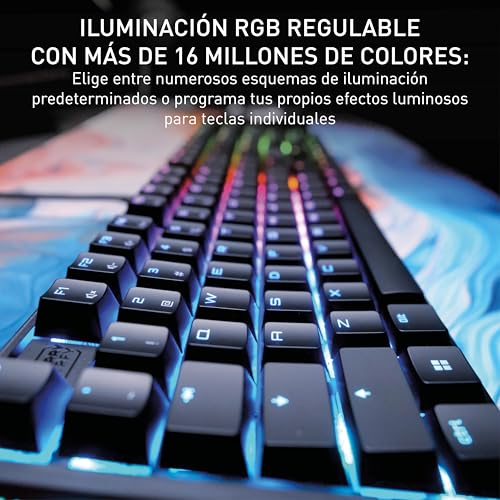 CHERRY XTRFY MX 3.1, Teclado Gaming mecánico, distribución de teclado francés (AZERTY), iluminación RGB, carcasa de aluminio, conexión USB-A, switches MX2A RED, negro