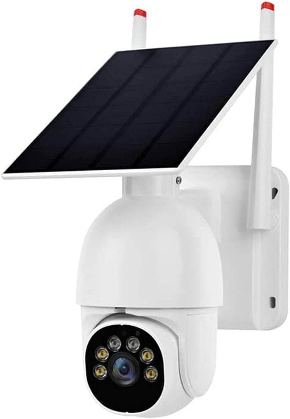 YN99T Solar Wireless Security Camera, 2MP 1080P HD, 355° Horizontal & 90° Vertical Pan/Tilt, Two-Way Audio, IR Night Vision, IP66 Waterproof, WIFI Connectivity, App Controlled, Built-In Speaker & Mic