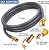 12 Feet 3/8 ID Natural Propane/Natural Gas Hose with 3/8" Female by 1/2" Male, Quick Disconnect Kit for Grill, Griddle, Fire Pit,Generator, Heater and More NG/Propane Appliance
