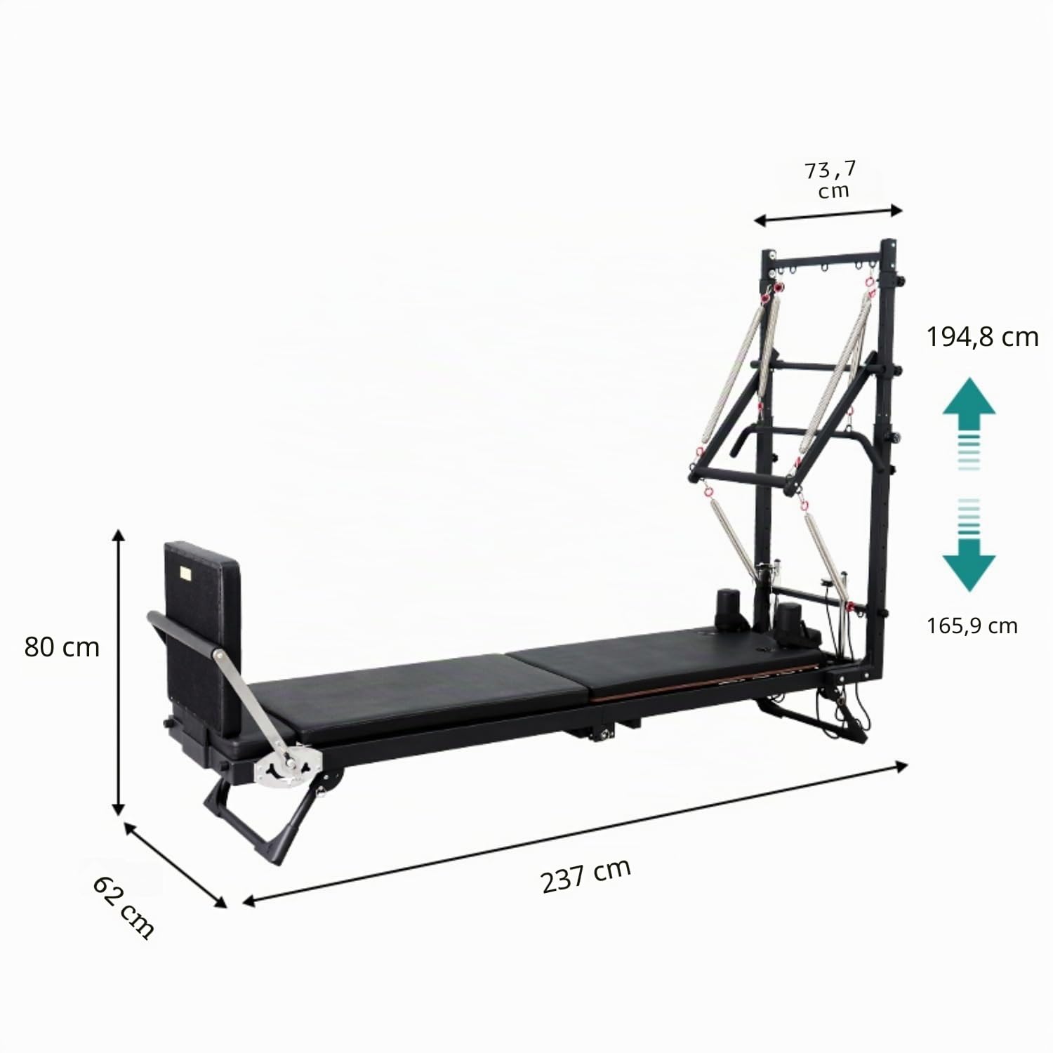 2 in 1 Pilates Core Bed, Pilates Reformer con Torre