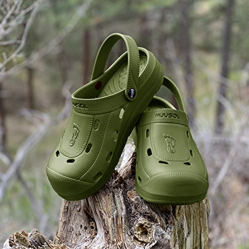 Image of NUUSOL Unisex McCall Clog; Non-Slip Hiking /Plantar Fasciitis Footwear; Soft, Lightweight & Comfortable; Arch Support & Textured Footbed, Cedar Green, 8 Women /7 Men