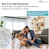 12 Inch Portable Desk Fan, Oscillating White Table Fan with 3 Speed Settings, Adjustable Tilt, Powerful Cooling Airflow & Quiet Operation, Lightweight Premium Fan for Bedroom or Office Use - Image 4