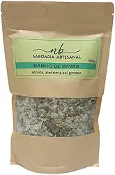 Banho de Ervas Arruda Alecrim e Sal Grosso Descarrego 300g