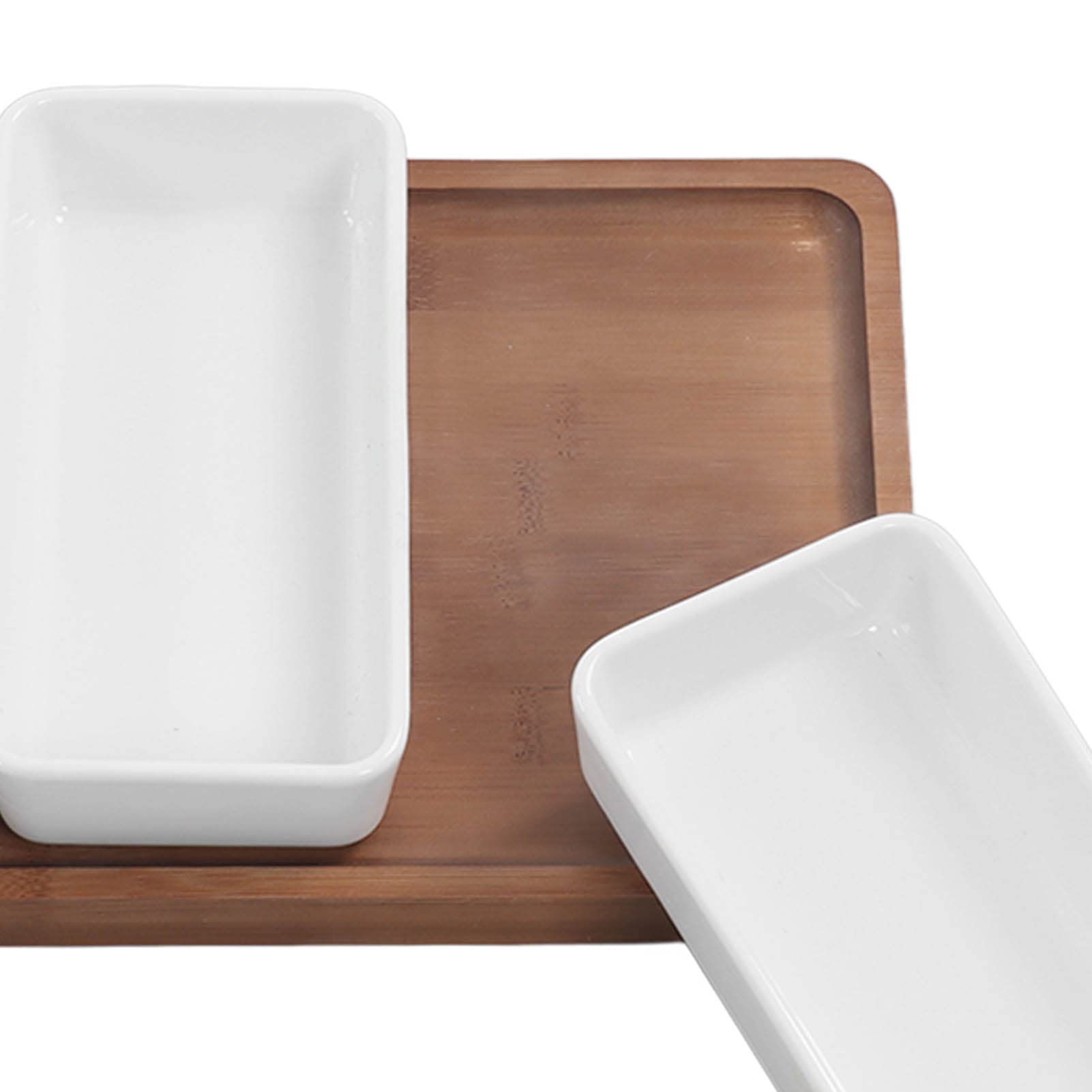 Taca na herbatę do serwowania przekąsek ceramiczna podawanie przekąsek segmentowe długie paski zestaw przystawek, kawa ceramiczna taca segmentowa