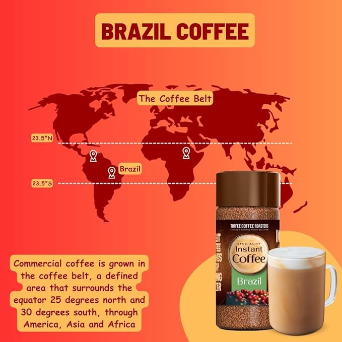 Toffee Coffee Roasters Brazil Instant Coffee 50g + Free Enamel Mug | 100% Arabica | Ready in Seconds | Diwali Gift | As Seen on Shark Tank | Corporate & Bulk Gifting Hamper - Image 4 thumbnail