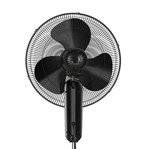 Holmes 16" Digital Stand Fan, 80° Oscillation, 3 Speeds, 3 Modes, 7.5 Hour Timer, Adjustable Height, 30° Adjustable Head Tilt, Ideal For Home, Bedroom Or Office, Remote Control, Black #TOP6