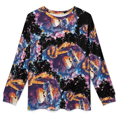 Peace Sign Bigfoot Sasquatch Pajama Set Long Sleeve Lounge Sets Sleepwear 2 Pjs Nightwear for Men Women4