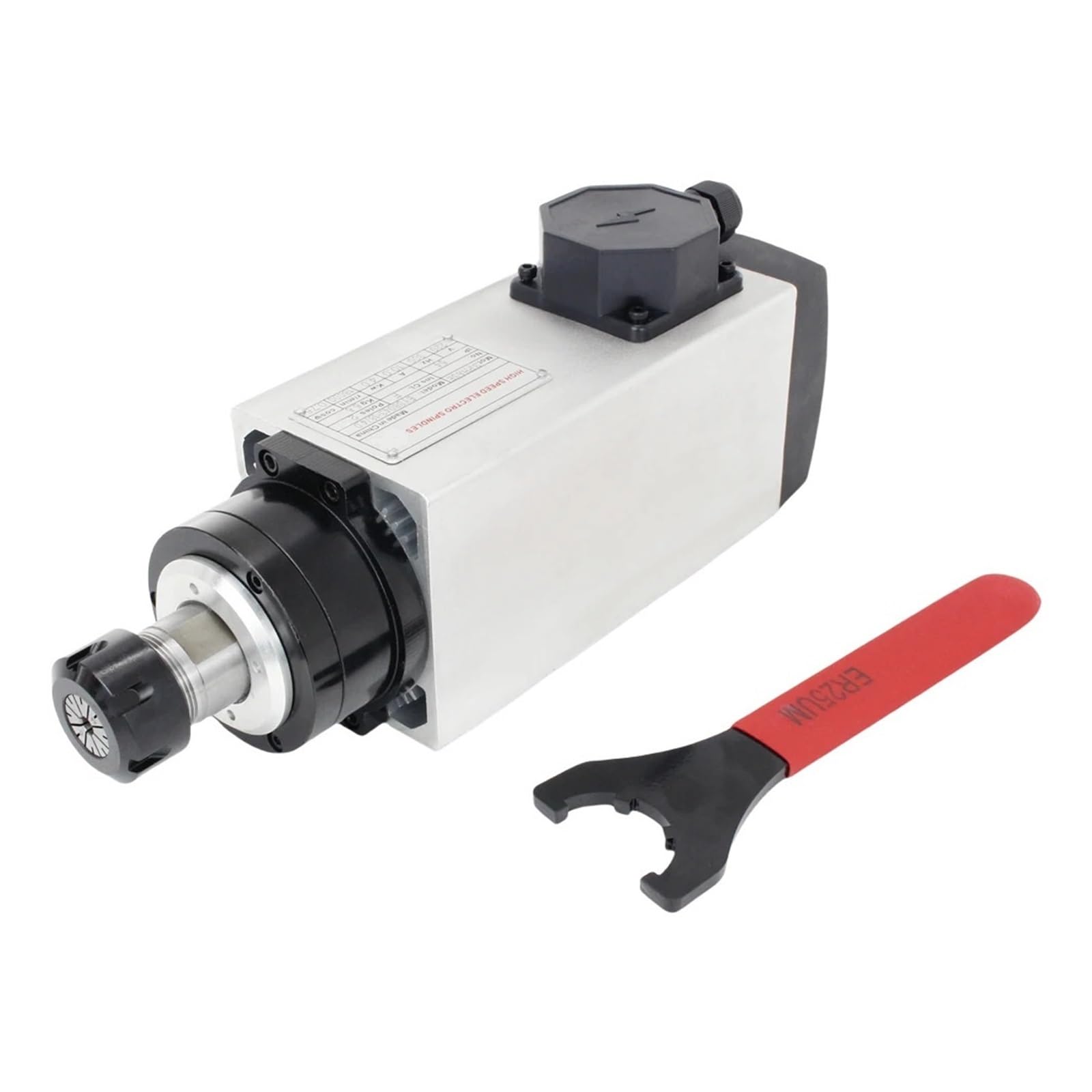 4KW ER25 Air Cooled Cooling Spindle Motor 18000rpm 4 Bearings 300Hz for CNC Lathe Milling Router Machine Highly Optimized(Just Spindle)