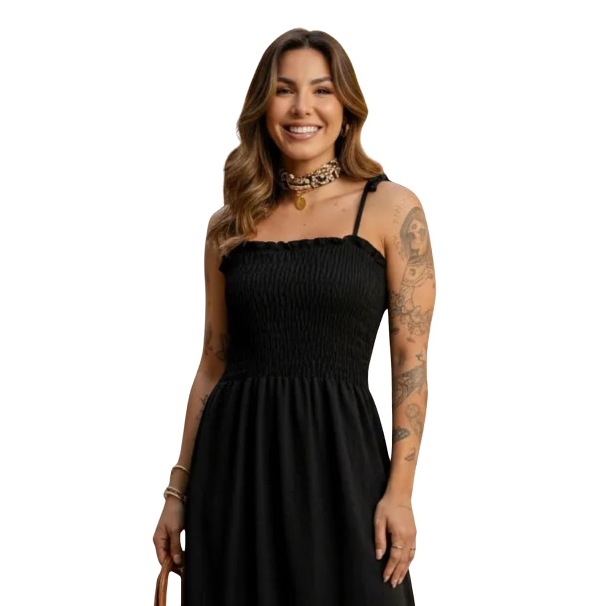 Vestido Feminino Elegante Casual Confortavel para Festa e Trabalho Versatil Tendencia Verão