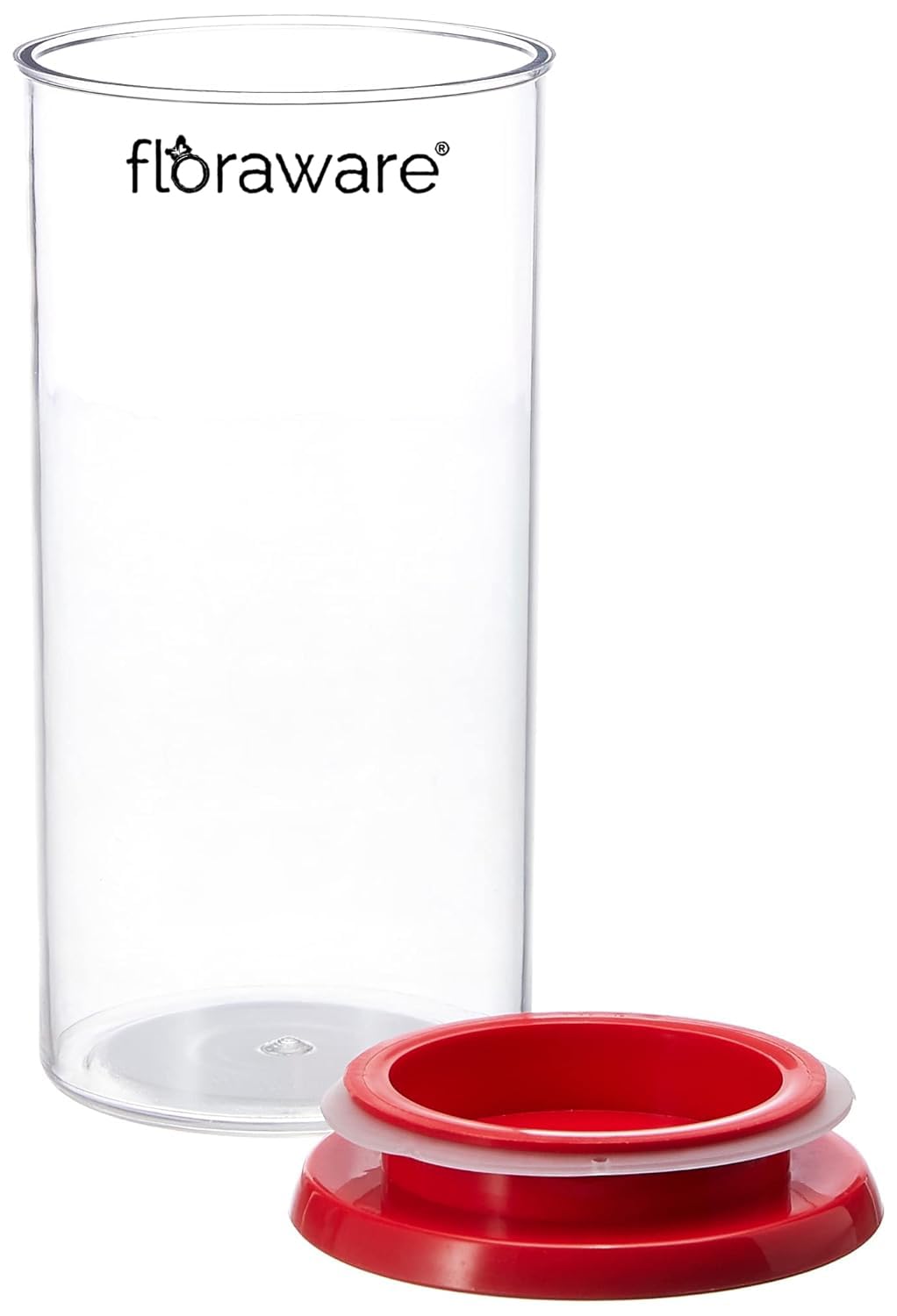 Floraware Contenedor hermético apilable multiusos apto para alimentos, 1400 ml, paquete de 2, sin BPA (rojo)