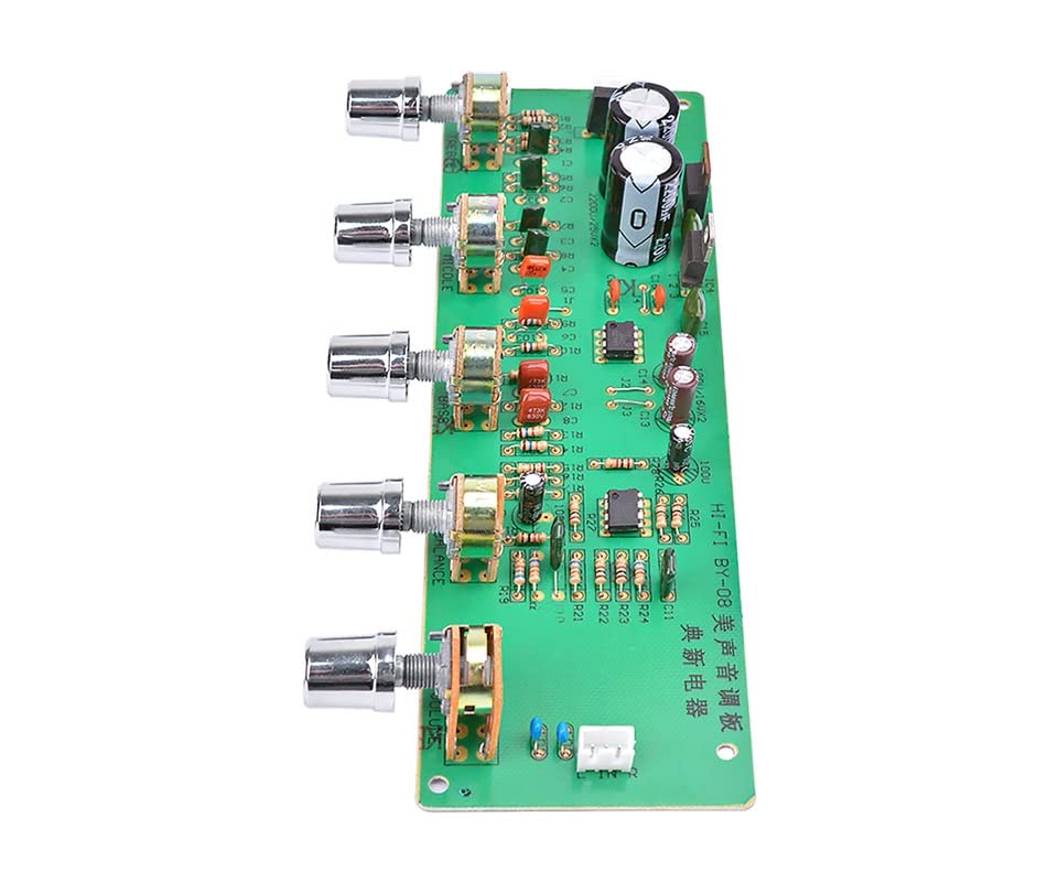 2.0 HiFi-Audio-Vorverstärkerplatine, Bass, Mitteltöner, Höhen, Balance, einstellbare Audio-Vorverstärkerplatine mit Klangsteuerung