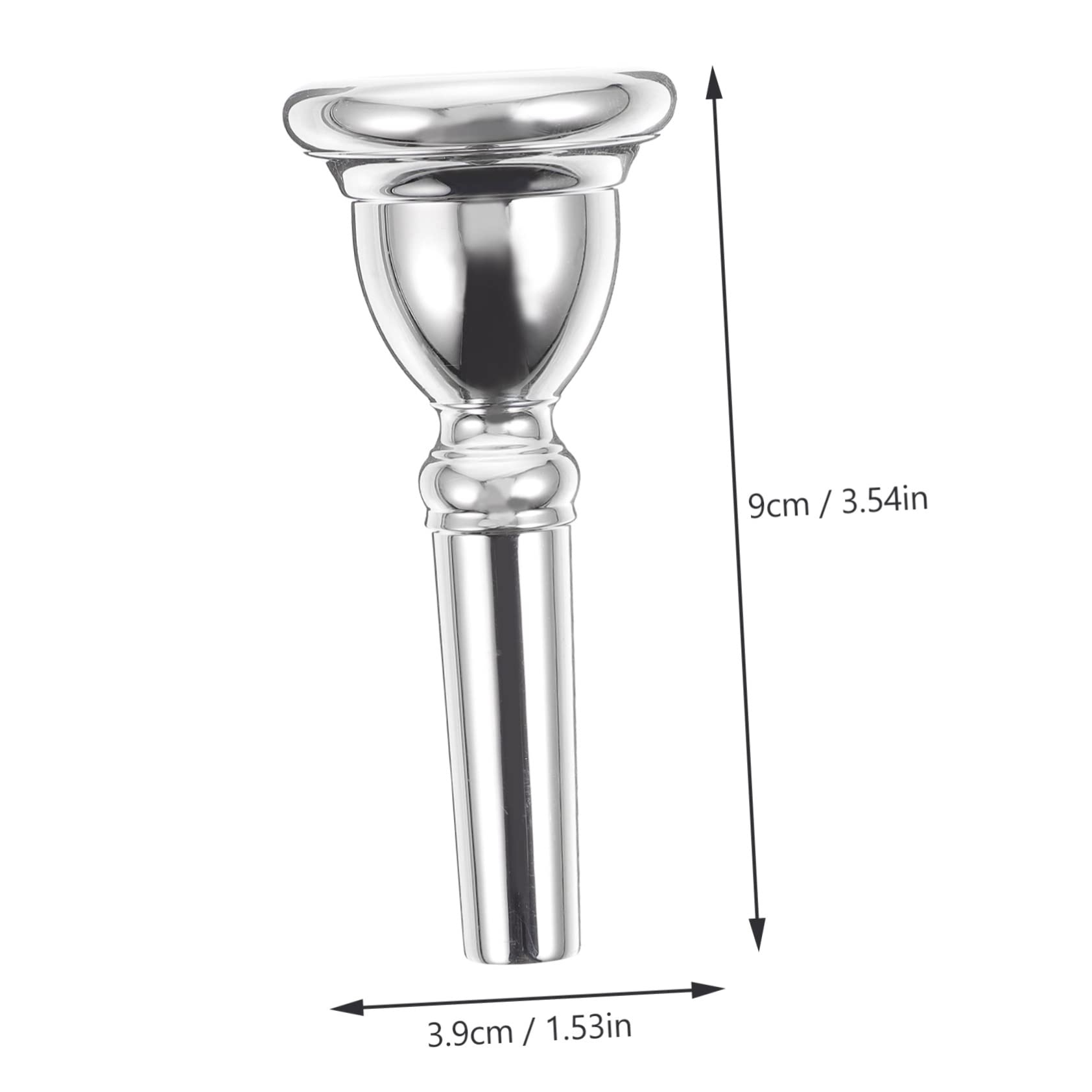 Yardwe Durable Euphonium Mouthpiece Plated Professional Accessory for Wind Instruments for Students and Musicians Enhances Tone Precision and Aesthetic Appeal