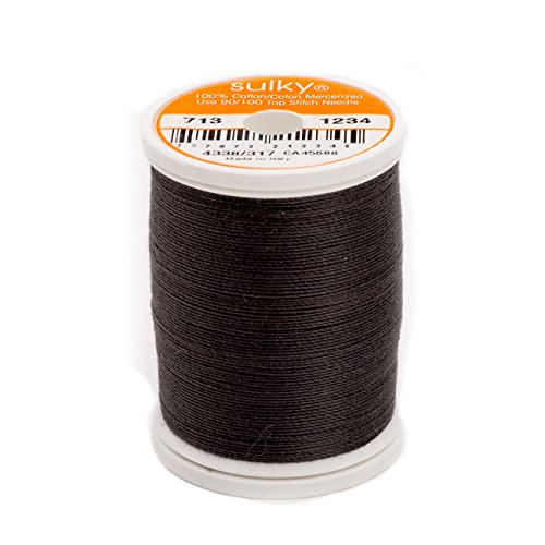 Hilo de Algodón Sulky 2-Ply 660d 12wt 330 yd Negro miniatura 1